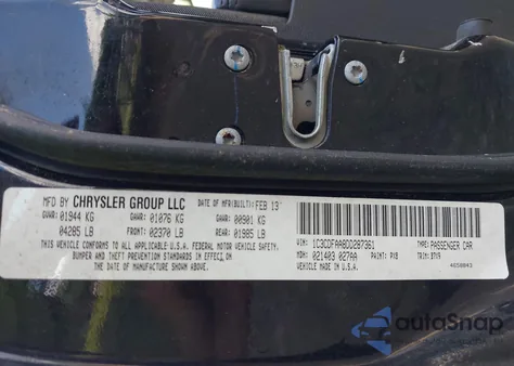 2013 Dodge Dart Se z USA, uszkodzony, nr VIN 1C3CDFAA8DD287361